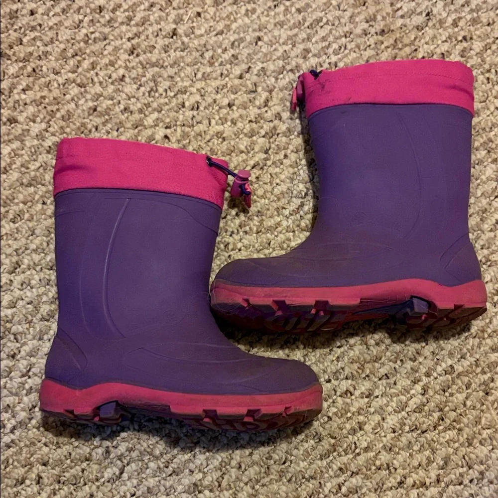 Kamik girls size 2 Purple and Pink Boots